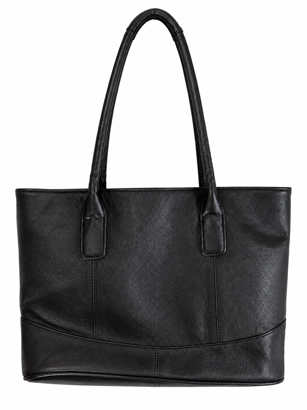 Ameri leather Classic Black Leather Tote Bag - Sleek Everyday Carry